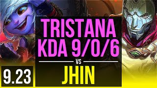 TRISTANA & Blitzcrank vs JHIN & Thresh (ADC) | KDA 9/0/6, Legendary | EUW Grandmaster | v9.23