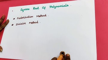 Square Root Of Polynomials By Factorization Method || Algebra
