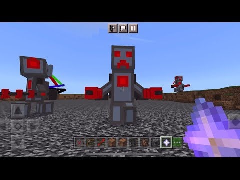 Giant Mech Creeper Robot MOD in Minecraft PE