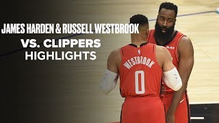 Russell Westbrook (40 PTS) \& James Harden (28 PTS) Dominate Los Angeles Clippers | Highlights