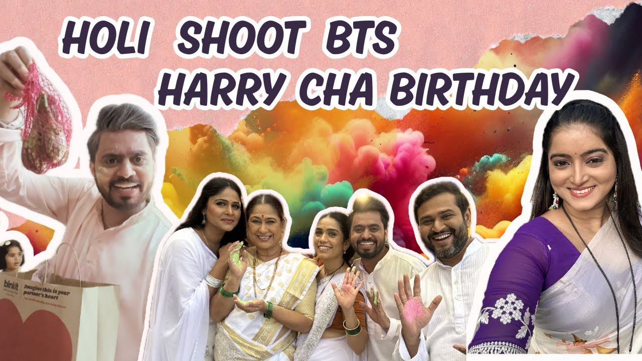 Behind the scenes fun of Holi shoot on laxmi Niwas set😍🔥 #beingsinchana #natkidhano