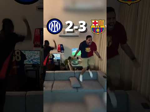 فرحة عبدالله النعيمي هدف برشلونة الثالث مباراة الانتر