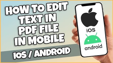 How To Edit Text in PDF File In Mobile iOS FREE ANDROID SOLUTIONS