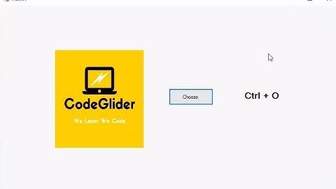 Open Picture with Button / Shortcut keys Windows Form App C# [source code]