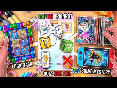 Solving ITALIAN BRAINROT Paper Craft Quiz & Logic Puzzles! ☕🐊 Satisfying ASMR DIY Compilation