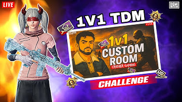 1V1 STREAK MATCH | 1V1 TDM | CUSTOM ROOM | BGMI LIVE | CRUSHER GAMING  LIVE #tdm1v1live #tdm #bgmi