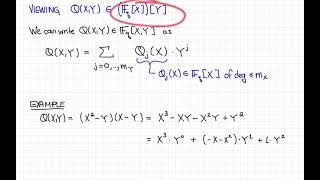 Lecture 11, Video 1: Useful facts about bivariate polynomials