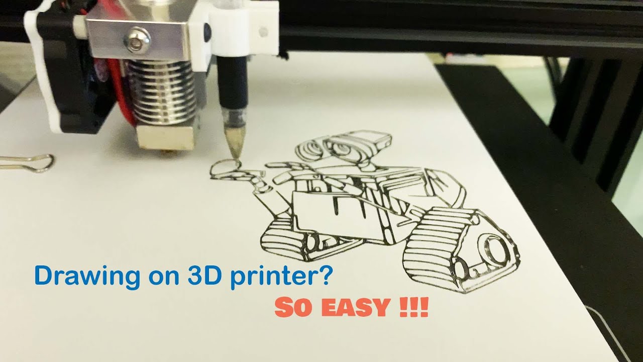 Turn Your 3D Printer Into 2D Plotter drawing Machine The Easiest Way 