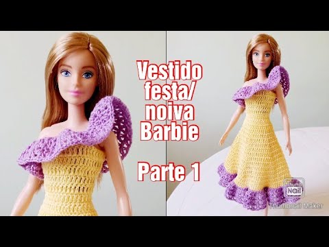 Vestido em crochê para Barbie Curvy 