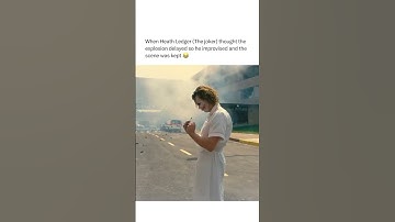 When Heath Ledger thought the explosion delayed so he improvised and the scene was kept