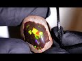 36ct 25x20x12 Top Briliant Roling Multicolor  Black Choco Opal Kette Africa Gem
