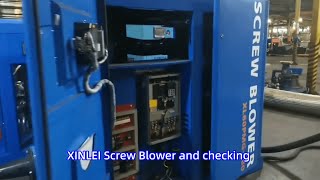Today testing the XINLEI Screw Blower performance, Checking controller setting parameters.