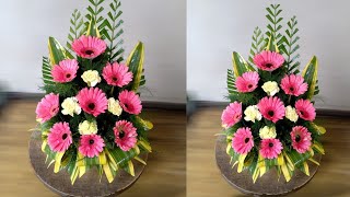 How to Make Flower Arrangement in A Base most beautiful flower Arrangement ideas