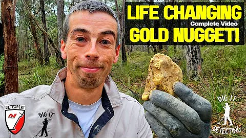 HAND FULL OF GOLD!! FINDING 30 OUNCE GOLD NUGGET IN VICTORIA'S BUSHLAND