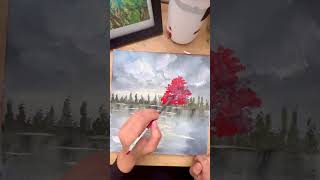 Details Painting a Red Maple Tree in a Cloudy Landscape | Acrylic Painting Tutorial News