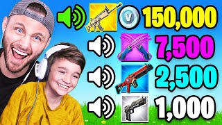 GUESS The SOUND vs MY FAMILY in Fortnite (100,000 VBUCKS)