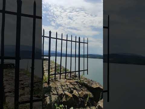 Poland, Dobczyce.Beautiful view of the Reservoir from the height of the castle.