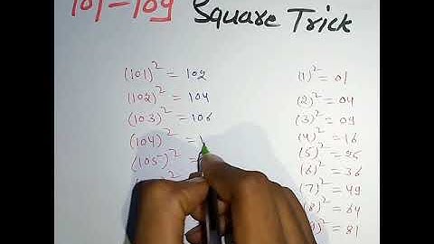 101-109 Square Trick in 1 Seconds |Square Trick |Square Vedic Maths #shorts #vedicmaths #squaretrick