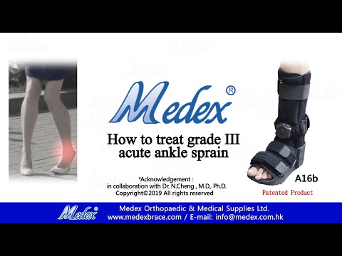 A16b - How to treat grade3 acute ankle sprain  (3D Animation)