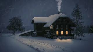 Dağ Evi Fırtına Sesi Kar Yağışı #meditation #uykumüzikleri #rahatlamamüziği