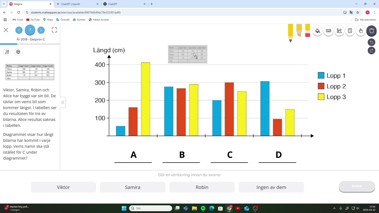 Nationella provet åk 6 Matematik del C