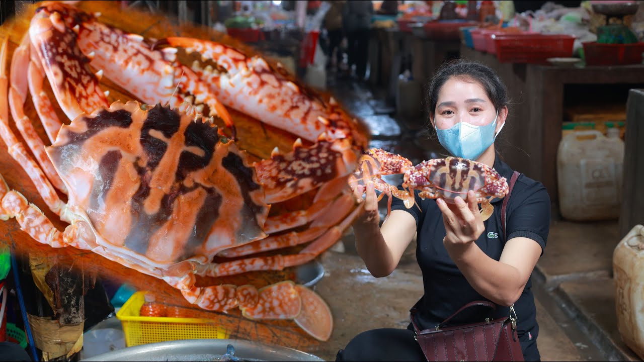 Buy tiger crab for recipe Tiger crab cooking glass noodle Cooking