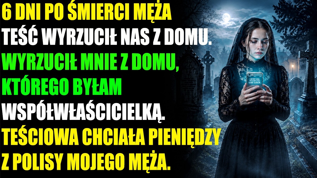 Teść postawił moją walizkę przed drzwiami o północy, sześć dni po śmierci męża, i powiedział: „Masz dziesięć minut. Potem zmieniam zamki.” Moja pięcioletnia córka stała na schodach w piżamie i...