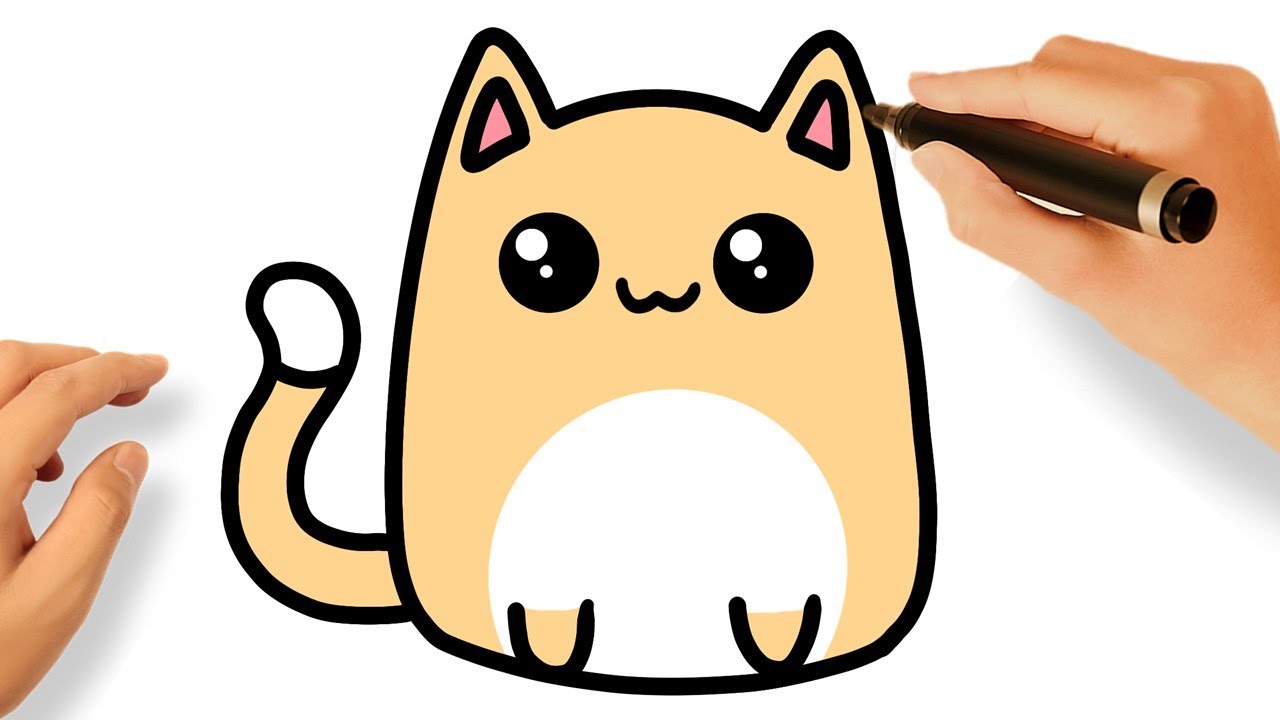 Como desenhar um gatinho kawaii - Curso de Desenho - Eu que Desenhei