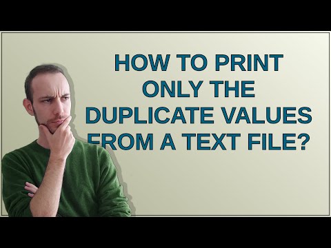Unix: How to print only the duplicate values from a text file?
