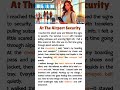 At The Airport Security #shorts #english #englishreading #englishgrammar #education ##story
