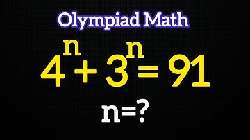 Canada l can you solve this?? l Nice Exponential Question l Math Olympiad l Find n=?