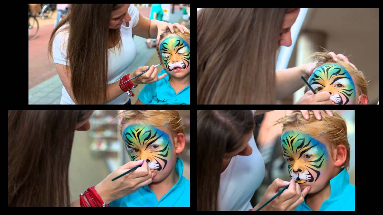 Studio Marlies & KO kids schmink Tijger - YouTube