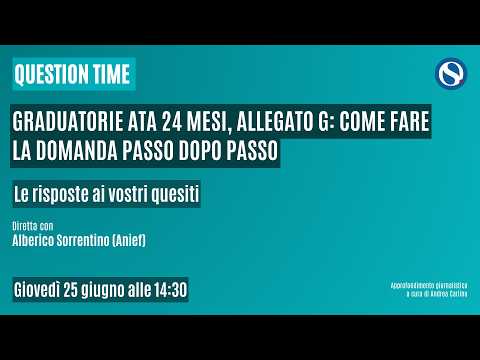 Video Graduatorie ATA 24 mesi, allegato G: come fare la domanda passo dopo passo