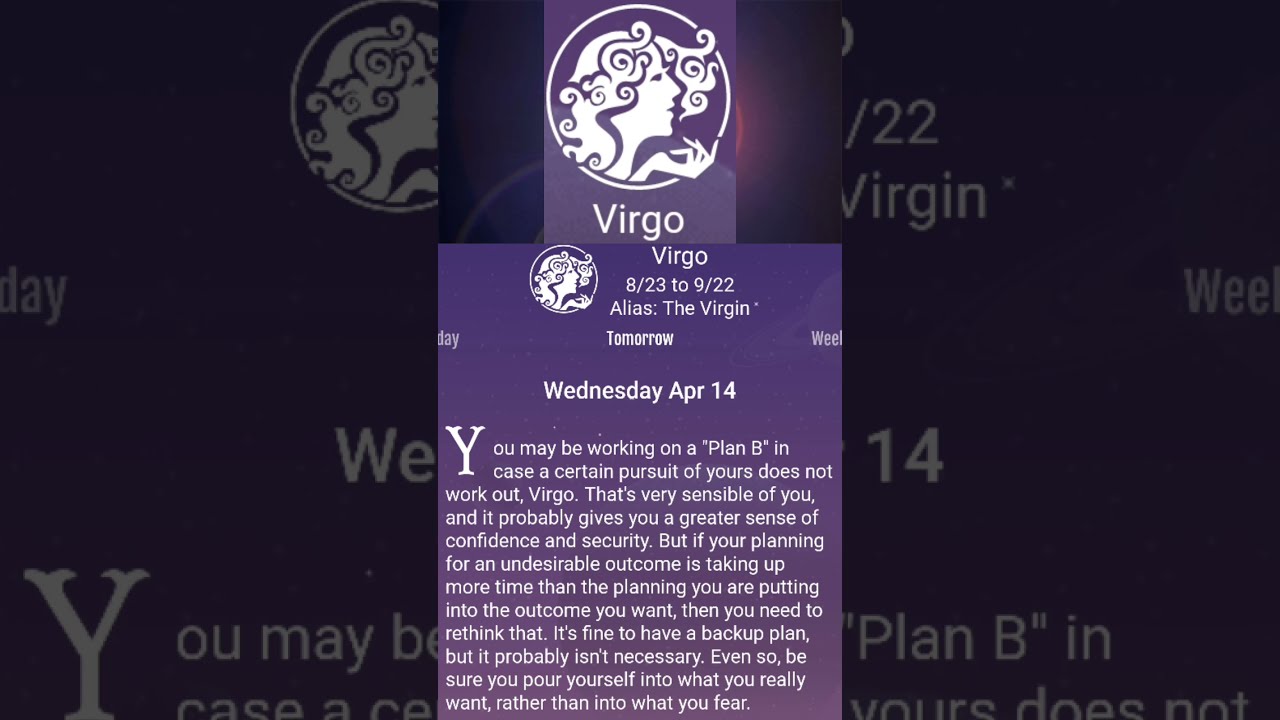 Today Virgo Horoscope 14/April/2021