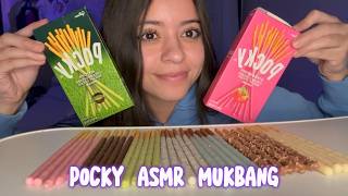 CRUNCHIEST Pocky ASMR Mukbang 🍫🍓 | Satisfying Crunchy Eating Sounds (Talking ASMR) screenshot 5
