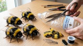 DIY Bumblebee in 5 Minutes! 🐝 Easy Plastic Bottle Craft for Everyone