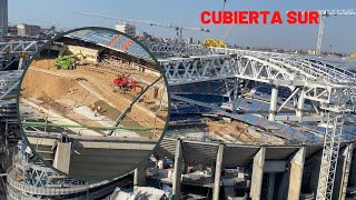 🚧 CUBIERTA SUR, PREPARATIVOS IZADO 3 CERCHA y demás / Obras Santiago Bernabéu 🚧