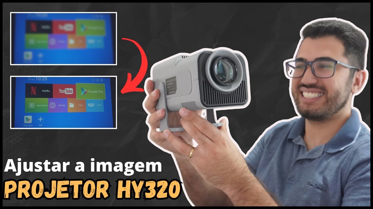 Como ajustar a imagem do projetor Magcubic HY300 e HY320 - YouTube