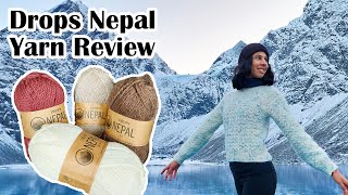 This affordable aranweight yarn comes in so many colors | Drops Nepal Yarn Review