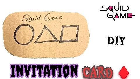 How to DIY squid game invitation card 🔺 #squidgame #diy #challenge #craft #howto