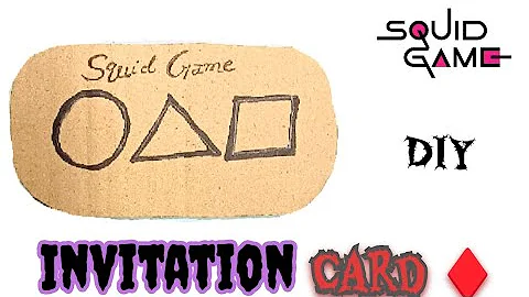 How to DIY squid game invitation card 🔺 #squidgame #diy #challenge #craft #howto