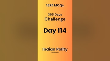 UPSC Polity MCQs – Indian Polity | Day 114 #shorts