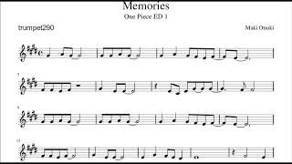 One Piece ED 1 - Memories (Trumpet Play-Along)