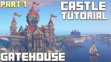 Minecraft Tutorial: How to Build a Castle Block by Block - Part 1 - Gatehouse