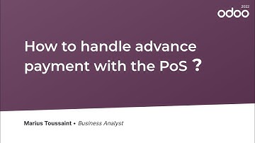 [Odoo V15 - Point of Sale] How to handle advance payment in the PoS