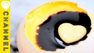 卵の殻ごとプリン Make a pudding Inside An Egg