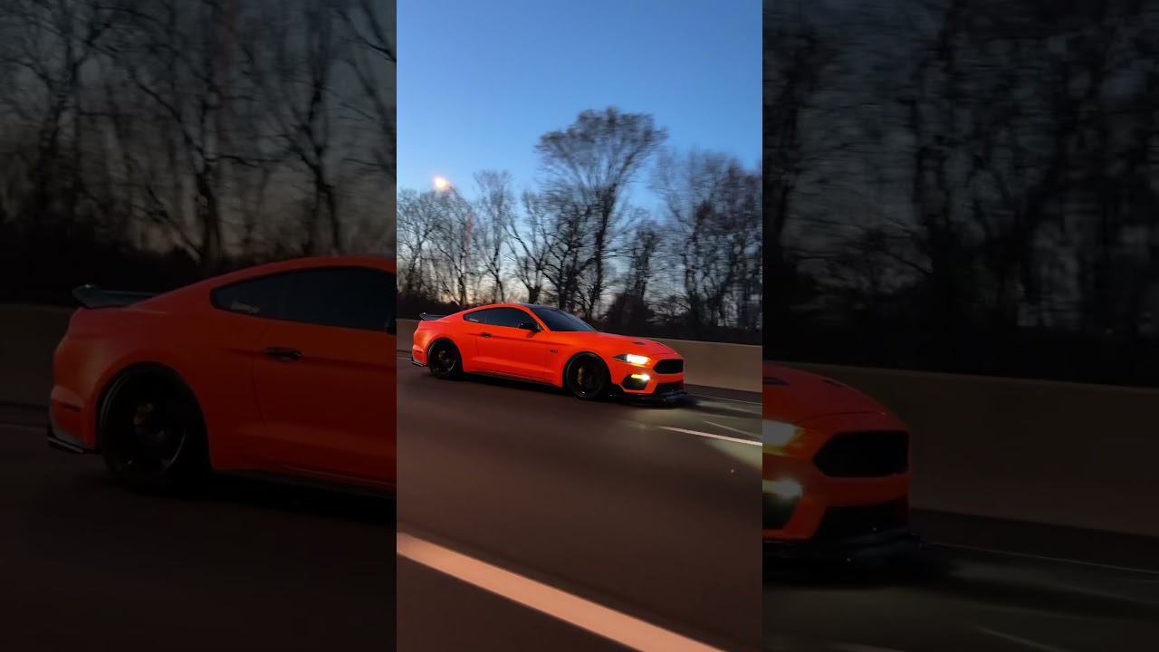 Mustang S550 with satin neon orange wrap 😮‍💨😍