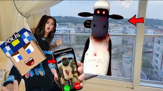 Meli̇sa Ni̇sa,Koyun Shaun Ve Kerem Komi̇ser Gece Gi̇zli̇ce Bi̇zi̇m Eve Gi̇rdi̇ Kameralara Yakalandi