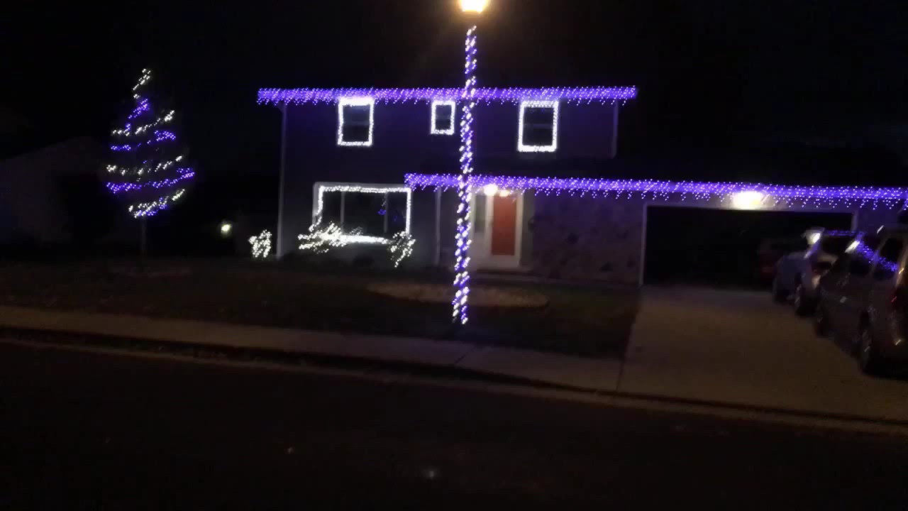 2019 "Blue and White" Holiday Lights YouTube