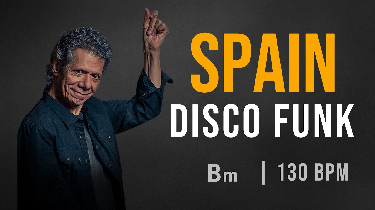 Spain (Chick Corea) | Disco Funk Backing Track | Bm | 130 BPM
